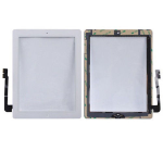 VETRO TOUCHSCREEN ASSEMBLATO per iPad 3 touch screen tasto home biadesivo BIANCO