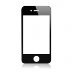 VETRO VETRINO NERO per touchscreen iphone 4 4S NO touch screen frame schermo lcd