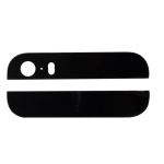 SCOCCA VETRO vetrino posteriore per iPhone 5s NERO adesivi back cover batteria