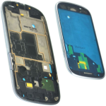 TELAIO CENTRALE per Samsung i8190 Galaxy S3 mini bianco CORNICE MIDDLE FRAME metal plate