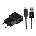 Caricabatteria Travel RETE originale Samsung ETA0U81EBE USB PER Galaxy S2 S3 S4 NOTE MICRO USB NERO