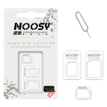 NOOSY KIT 3in1 ADATTATORE SCHEDA NANO MICRO SIM per iPhone 5 5s 5c NANOSIM CONVERTITORE CARD