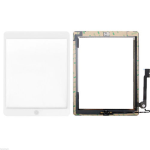 VETRO TOUCHSCREEN ASSEMBLATO per iPad 4 touch screen tasto home biadesivo BIANCO