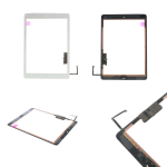 VETRO TOUCHSCREEN ASSEMBLATO per iPad 5 Air touch screen tasto home biadesivo BIANCO