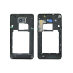 CORNICE CENTRALE per Samsung i9100 Galaxy S2 middle plate FRAME TASTI VETRO CAMERA cover NERO