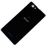 SCOCCA posteriore per Sony Xperia Z1 Compact D5503 nero back cover copri batteria vetro