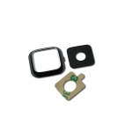 LENTE VETRO FOTOCAMERA POSTERIORE BACK per SAMSUNG GALAXY Note 4 N910F NERO camera vetrino retro