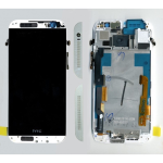 DISPLAY LCD ASSEMBLATO COMPLETO FRAME vetrino touchscreen per HTC One M8 BIANCO vetro schermo