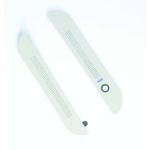 SCOCCA VETRO vetrino anteriore per HTC M8 BIANCO SILVER adesivi front cover telaio