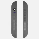 SCOCCA VETRO vetrino anteriore per HTC M8 NERO GREY adesivi front cover telaio