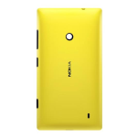 SCOCCA posteriore per Nokia Lumia 520 giallo back cover copri batteria