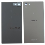 SCOCCA posteriore per Sony Xperia Z5 Compact E5823 NERO back cover copri batteria vetro 