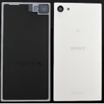 SCOCCA posteriore per Sony Xperia Z5 Compact E5823 BIANCO white back cover copri batteria vetro 