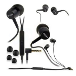CUFFIE AURICOLARI SONY ORIGINALI NERO MH750 Xperia U, S, P, Z5, COMPACT, PREMIUM
