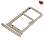 CARRELLO PORTA SIM per SAMSUNG S7 EDGE G935 tray carrellino scheda vano lettore GOLD micro sd