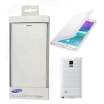 CUSTODIA Flip Case originale Samsung EF-WN910FTE per N910 Galaxy Note 4 Bianco White