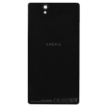 SCOCCA posteriore per Sony Xperia Z L36H C6602 C6603 nero back cover copri batteria vetro