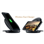 CARICABATTERIE WIRELESS FAST CHARGER COMPATIBILE NG930 Stand nero pad ricarica veloce