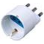 MACH POWER ADATTATORE SPINA 10A 2P+T - PRESA SCHUKO 10A 2P+T BIANCA MP-SA1006
