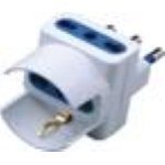 MACH POWER ADATTATORE TRIPLO SPINA 10A - 2 PRESE 10/16A E 1 PRESA SCHUKO BIANCA MP-SA1041