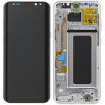 DISPLAY LCD ORIGINALE Samsung G955F Galaxy S8 PLUS SILVER vetrino touch vetro schermo