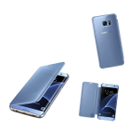 CUSTODIA CLEAR VIEW COVER originale Samsung EF-ZG935CLE per GALAXY S7 EDGE BLU
