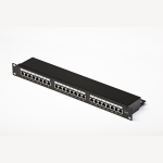 PATCH PANEL UTP CAT6 24 PORTE RJ45, PER RACK 19", BLACK