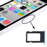 CARRELLO PORTA SIM per iPhone 5C tray carrellino scheda nano vano lettore BLU CELESTE