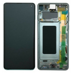 DISPLAY LCD ORIGINALE Samsung G973F Galaxy S10 VERDE vetrino touch vetro schermo
