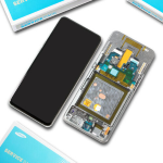 DISPLAY LCD ORIGINALE Samsung A805 Galaxy A80 SILVER vetrino touch vetro schermo