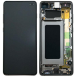 DISPLAY LCD ORIGINALE Samsung G975F Galaxy S10+ PLUS NERO vetrino touch vetro schermo