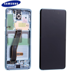 DISPLAY LCD ORIGINALE Samsung G980 G981 Galaxy S20 BLU vetrino touch vetro schermo