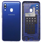 SCOCCA posteriore COMPATIBILE per Samsung A20e A202 BLU back cover copri batteria 