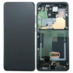 DISPLAY LCD ORIGINALE Samsung G988 Galaxy S20 Ultra NERO vetrino touch vetro schermo