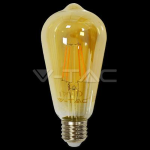 V-TAC VT-1964 LAMPADINA LED E27 4W BULB ST64 FILAMENTO - SKU 4361