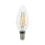 V-TAC VT-1986 LAMPADINA LED E14 4W CANDELA FILAMENTO - SKU 4301