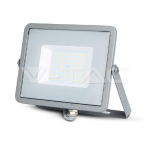V-TAC PRO VT-50 FARO LED SMD 50W ULTRASOTTILE CHIP SAMSUNG DA ESTERNO COLORE GRIGIO - COLORE BIANCO CALDO SKU 463
