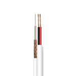 CAVO COASSIALE RG59 MINI + 2 X ALIMENTAZIONE VULTECH SC13502HD-100 75 OHM CU 100MT SPESSORE 6MM FLESSIBILE BIANCO