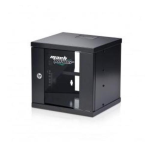 RACK A PARETE 10" 6 UNITÀ 325X300X320 CON 1 MENSOLA FISSA E 2 MONTANTI, COLORE NERO