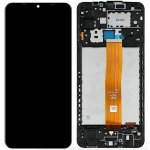 DISPLAY LCD ORIGINALE Samsung A125 Galaxy A12 NERO vetrino touch vetro schermo