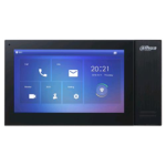 POSTAZIONE INTERNA IP CON DISPLAY LCD 7" TOUCH SCREEN CAPACITIVO, SLOT SD CARD, MONTAGGIO A PARETE O SCRIVANIA, ALIMENTAZIONE 12VDC O POE - COLORE NERO - DAHUA VTH2421FB-P