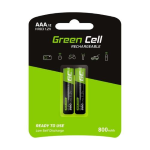 BATTERIA RICARICABILE NI-MH AAA HR03 1.2V 800MAH GREEN CELL GR08 (BLISTER 2PZ)