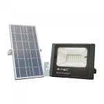 V-TAC VT-25W FARO LED 25W AUTOALIMENTATO NERO CON PANNELLO SOLARE 12W E TELECOMANDO - 4000K IP65 - SKU 8573