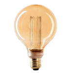 WIVA GLASSLIGHT LAMPADINA LED E27 4W GLOBO G95 AMBRATA CON INCISIONI LASER - MOD. 12100636