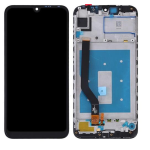 LCD DISPLAY + FRAME+TOUCH + COMPLETO PER HUAWEI Y7 2019 (DUB-LX1) / Y7 Pro 2019 (DUB-LX2) NERO touchscreen vetro