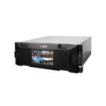 DAHUA NVR724DR-256 - VIDEOREGISTRATORE DAHUA NVR 256 CANALI IP FINO A 12MP CON MONITOR INTEGRATO,DOPPIO ALIMENTATORE, ALLOGGIA 24 HDD. SUPPORTA ANALISI VIDEO DA TLC, GESTIONE TERMICHE E FISHEYE. INGRESSI ALARM 16-8 GESTITI ANCHE DA TLC IP E TLC TERMICHE.