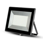 V-TAC VT-40101 E-SERIES FARO LED SMD 100W ULTRA SOTTILE DA ESTERNO COLORE NERO - LUCE BIANCO CALDO - SKU 5964