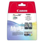 CARTUCCIA ORIGINALE CANON PG510/CL511 MULTI PACK NERO E COLORI (CIANO, MAGENTA, GIALLO) PG-510 CL-511