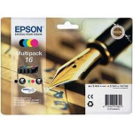 EPSON 16 ink cartridge black and tri-colour standard capacity 14.7ml 1-pack blister without alarm - C13T16264012