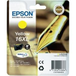 EPSON 16XL ink cartridge yellow high capacity 6.5ml 450 pages 1-pack blister without alarm - C13T16344012
